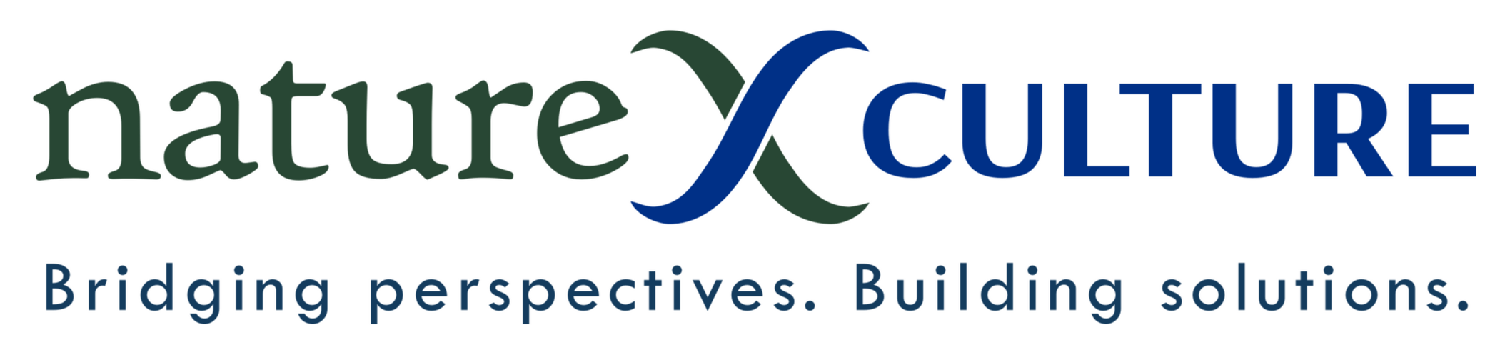 Nature x Culture logo and tagline Nature x Culture logo with tagline: Bridging perspectives. Building solutions.